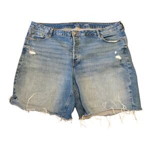 🌸 Old Navy High Rise OG Loose Fit Button-fly Cutoff Denim Shorts Size 24